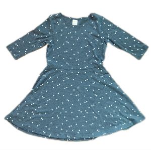 5/6 Crazy 8 Grey Dress White Triangles with 3/4 Sleeve